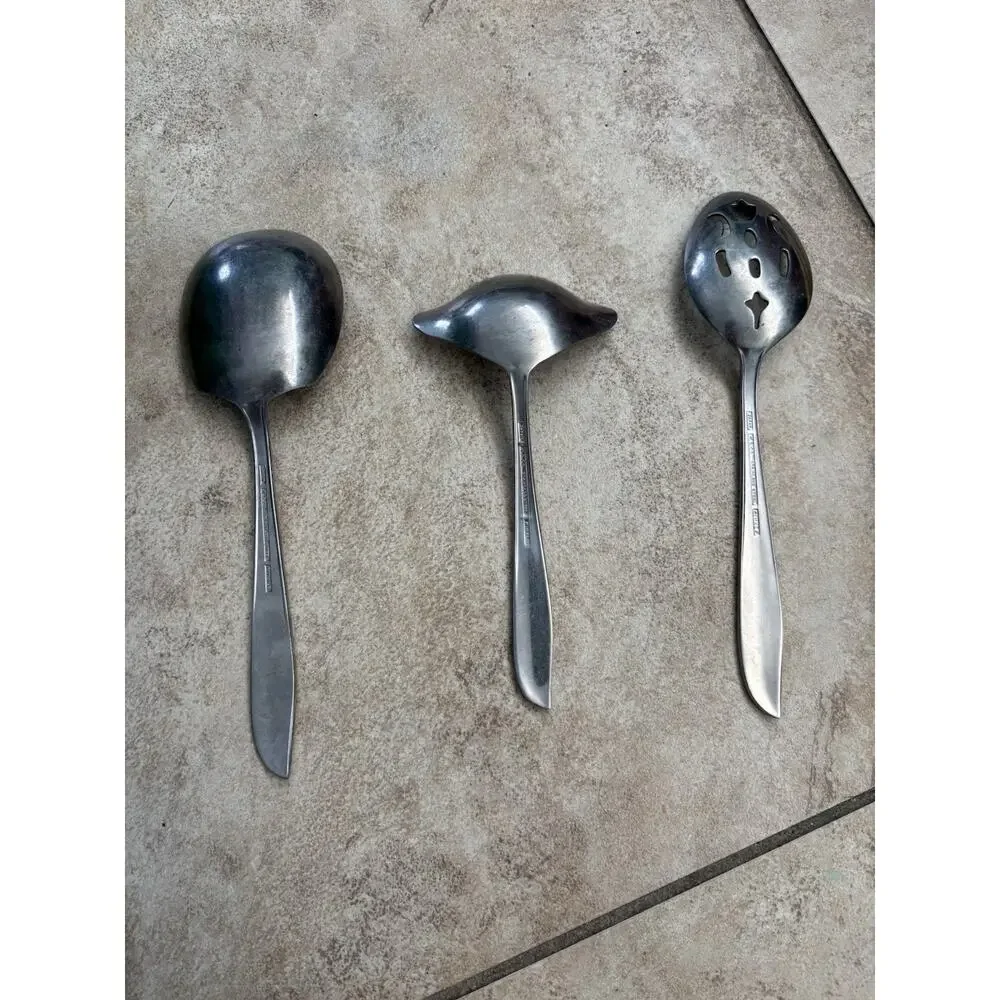 Vintage Finale N.S. Co Japan Stainless Steel Serving Utensils 3 Pc Lot MCM